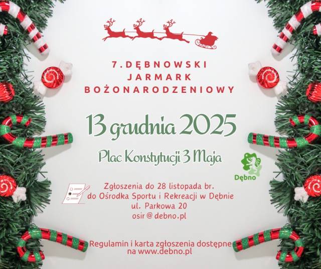 Ruszyły zapisy na Jarmark Bożonarodzeniowy w Dębnie!