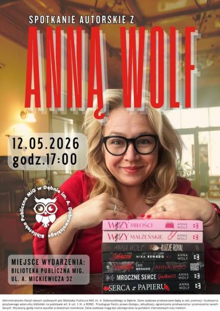 Wieczór pełen literackich emocji z Anną Wolf